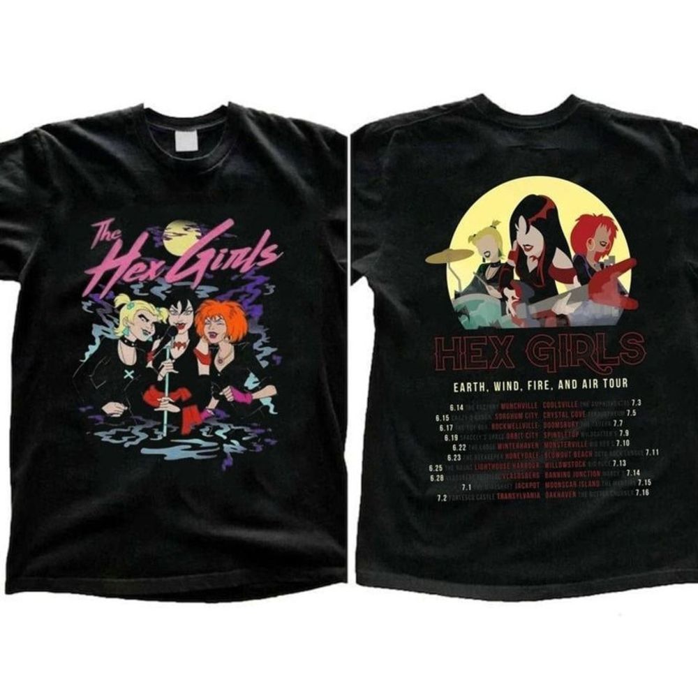 The Hex Girls Rock Band Music Tshirt The Hex Girls 2 sided Tee